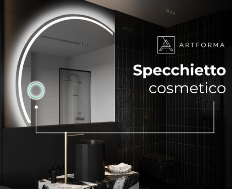 Specchio a LED Mezza Luna Moderno - Illuminazione Elegante per Bagno X223 #9