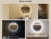 Rotondo specchio parete retroilluminato per bagno 80cm su šaltu LED apšvietimu 7000K, šiltu apšvietimu 3000K arba neutraliu apšvietimu 4500K #2