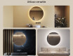 Rotondo specchio parete retroilluminato per bagno 80cm su šaltu LED apšvietimu 7000K, šiltu apšvietimu 3000K arba neutraliu apšvietimu 4500K #2