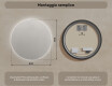 Rotondo specchio parete retroilluminato per bagno 80cm su šaltu LED apšvietimu 7000K, šiltu apšvietimu 3000K arba neutraliu apšvietimu 4500K #7