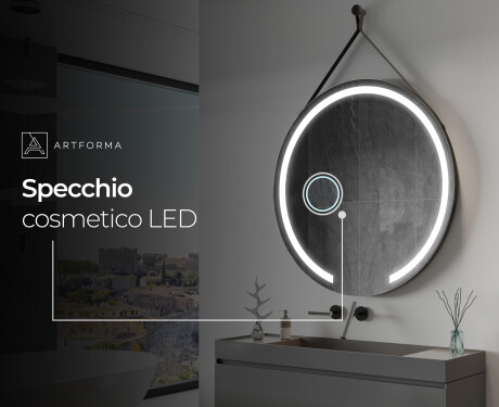 Specchio rotondo da parete con luci LED L96 #8
