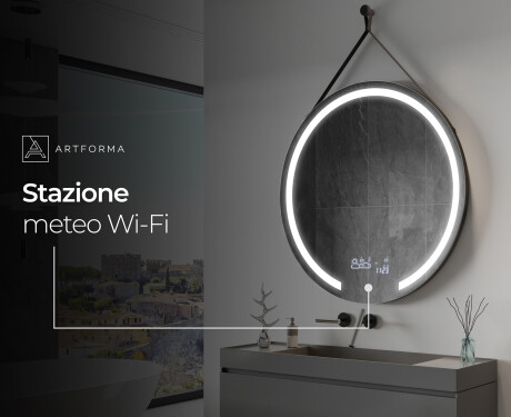 Specchio rotondo da parete con luci LED L96 #6