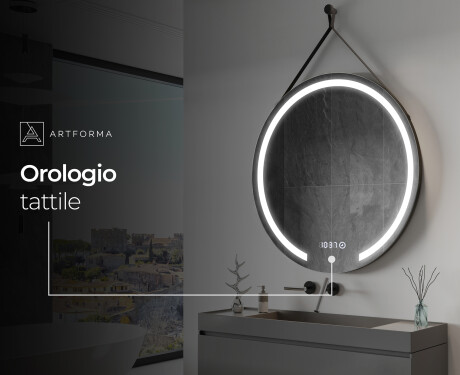 Specchio rotondo da parete con luci LED L96 #7