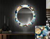 Rotondo specchio decorativi grande con luci LED per ingresso - Ball #1