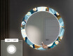 Rotondo specchio decorativi grande con luci LED per ingresso - Ball #4