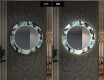 Rotondo specchio decorativi grande con luci LED per ingresso - Ball #7