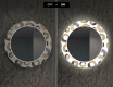 Specchi rotondo decorativi con luci da soggiorno - Donuts #7