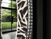 Rotondo specchio decorativi con luci LED da soggiorno - Lines #11