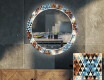 Specchi rotondo decorativi con luci da soggiorno - Color Triangles