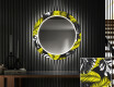 Rotondo specchio decorativi grande con luci LED per ingresso - Gold Jungle