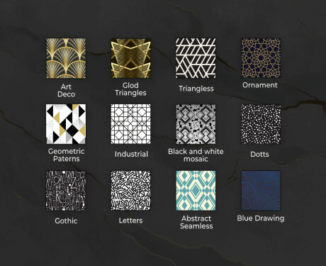 Specchi rotondo decorativi con luci da soggiorno - Dotted Triangles #10