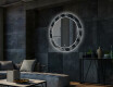 Rotondo specchio decorativi con luci LED da soggiorno - Dark Wave #2