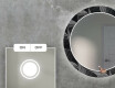 Rotondo specchio decorativi con luci LED da soggiorno - Dark Wave #4