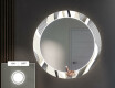 Rotondo specchio decorativi grande con luci LED per ingresso - Waves #4