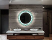 Specchi LED rotondo decorativi da parete da bagno - Abstrac Seamless #12