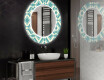 Specchi LED rotondo decorativi da parete da bagno - Abstrac Seamless #2