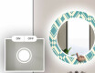 Specchi LED rotondo decorativi da parete da bagno - Abstrac Seamless #4
