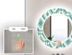 Specchi LED rotondo decorativi da parete da bagno - Abstrac Seamless #5