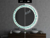 Specchi LED rotondo decorativi da parete da bagno - Abstrac Seamless #7