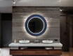 Rotondo decorativi specchio bagno da parete retroilluminato - Blue Drawing #12