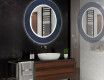 Rotondo decorativi specchio bagno da parete retroilluminato - Blue Drawing #2