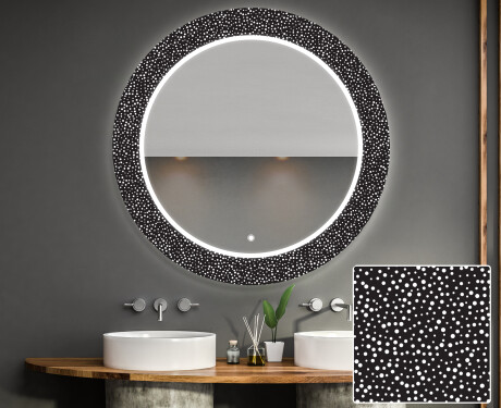Specchi LED rotondo decorativi da parete da bagno - Dotts #1