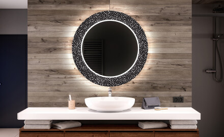 Specchi LED rotondo decorativi da parete da bagno - Dotts
