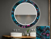 Rotondo decorativi specchio bagno da parete retroilluminato - Fluo Tropic #1