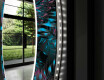 Rotondo decorativi specchio bagno da parete retroilluminato - Fluo Tropic #11