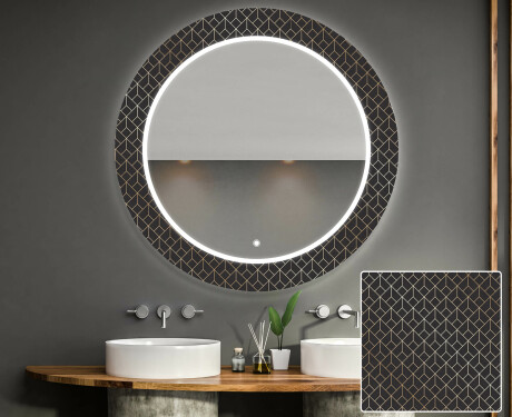 Specchi LED rotondo decorativi da parete da bagno - Golden Lines