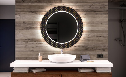 Specchi LED rotondo decorativi da parete da bagno - Golden Lines