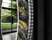 Rotondo decorativi specchio bagno da parete retroilluminato - Goldy Palm #11