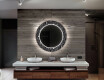 Specchi LED rotondo decorativi da parete da bagno - Ghotic #12