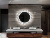 Rotondo decorativi specchio bagno da parete retroilluminato - Industrial #12