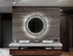 Specchi LED rotondo decorativi da parete da bagno - Letters #12