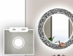 Specchi LED rotondo decorativi da parete da bagno - Letters #4