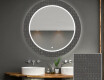 Rotondo decorativi specchio bagno da parete retroilluminato - Microcircuit #1
