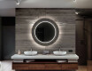 Rotondo decorativi specchio bagno da parete retroilluminato - Microcircuit #12