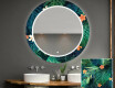 Rotondo decorativi specchio bagno da parete retroilluminato - Tropical #1