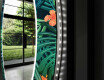 Rotondo decorativi specchio bagno da parete retroilluminato - Tropical #11