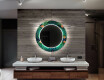 Rotondo decorativi specchio bagno da parete retroilluminato - Tropical #12