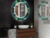 Rotondo decorativi specchio bagno da parete retroilluminato - Tropical #2