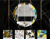 Specchi rotondo decorativi con luci da pranzo - Abstract Geometric #6
