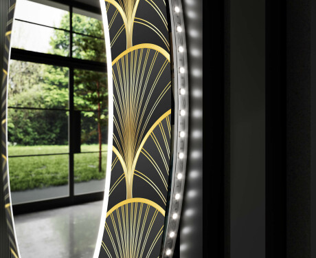 Specchi LED rotondo decorativi da parete per ingresso - Art Deco #11