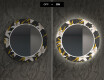 Specchi rotondo decorativi con luci da pranzo - Bells Flowers #7