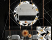Specchi rotondo decorativi con luci da pranzo - Marble Pattern #1