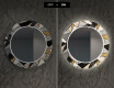 Specchi rotondo decorativi con luci da pranzo - Marble Pattern #7