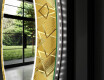 Rotondo specchio decorativi grande con luci LED per ingresso - Gold Triangles #11