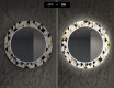 Specchi rotondo decorativi con luci da pranzo - Geometric Patterns #7
