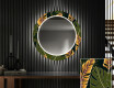 Specchi LED rotondo decorativi da parete per ingresso - Botanical Flowers